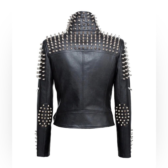 Vegan leather jacket with studs - Picture 5 of 5